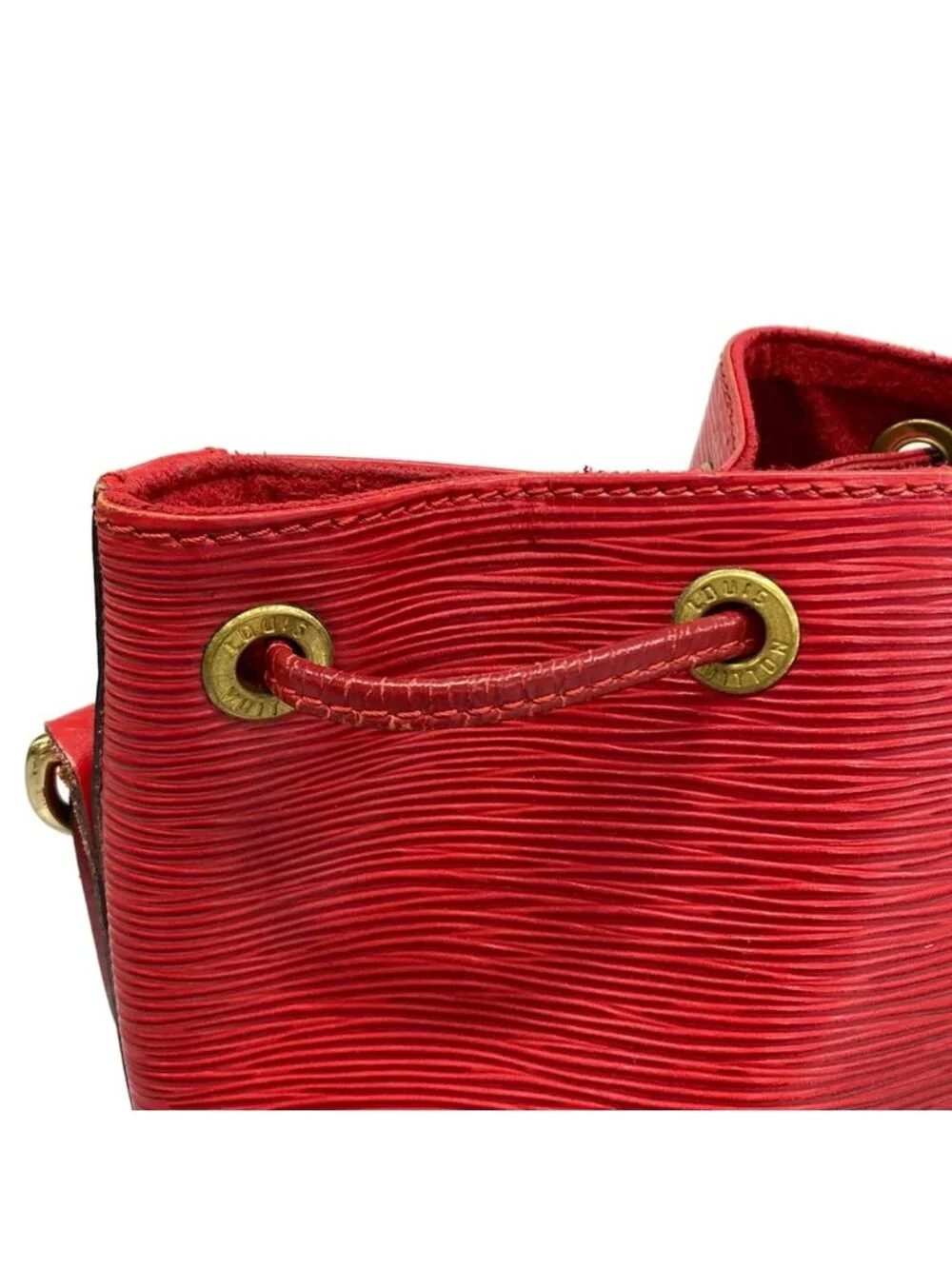 Louis Vuitton Shoulder Bag Epi Petit Noe Castilian Red Leather